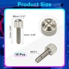 sourcing map 10 Pcs Computer Case Thumb Screws, M4x14 Thread