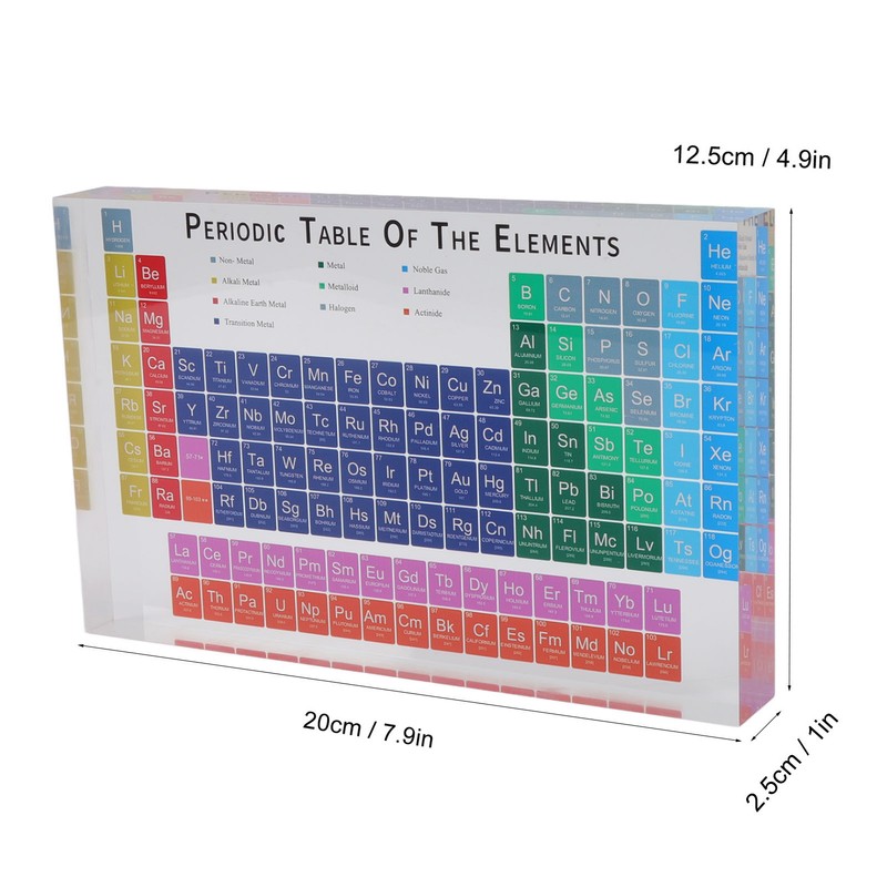 Educational Periodic Table Decoration Safe Odorless Modern Acrylic Periodic Table