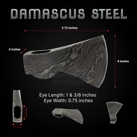 Festus Trading Company Handmade Damascus Steel Axe – Premium Chopping Hatchet for Camping, Wood Splitting & Kindling – Outdoor Survival Tool & Sharp Blade