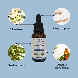 The Ear Doctor | 30ml Ear Wax Removal Drops | 100% Pure and Natural | Ear Wax Removal Kit | Reduces Need for syringing | Ear Irrigation and Gentle Removal of Hardened Ear Wax | Dropper Applicator