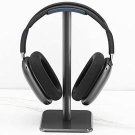 Soporte para Auriculares Base de TPU Barra de Metal Resistente Antideslizante para Juegos en Casa Negro, Diseño Ergonómico y Ajuste para tu Audífonos, para Hogar y Oficina