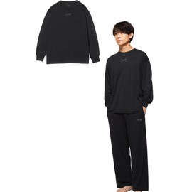 [SIXPAD] 公式ストア限定 シックスパッド リカバリーウェア スリープ Recovery Wear Sleep (トップス, ロング（ブラック）, L)