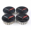 4Pc 2014+ C7 Corvette Stingray Center Caps w/Crossed Flag Logo