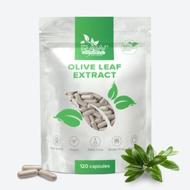 Olive Leaf Extract 500 mg 120 Capsules High Strength Extract - Olive Leaf Supplement - Oleuropein 40% Vegan Supplements - Heart and General Health Support Raw Powders
