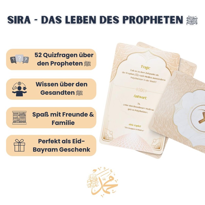NIYYAH Islamic Game Quiz Cards Prophet Muhammed and Islam Gift