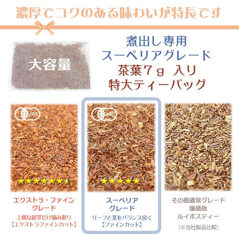 Angelbean Rooibos Tea, Extra Large, Superior Grade Organic JAS Organic