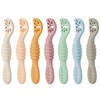 PandaEar 7 Pack Baby Spoons, Soft Silicone Self-Feeding Utensils for