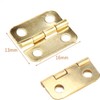 Mgoodoo Pack of 10 Mini Hinges Gold Stainless Steel Small