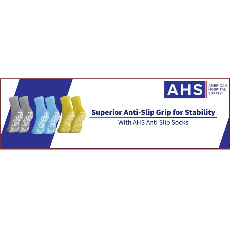 AMERICAN HOSPITAL SUPPLY Non-Slip Hospital Socks, Anti-Skid, Anti-Slip Gripper Socks