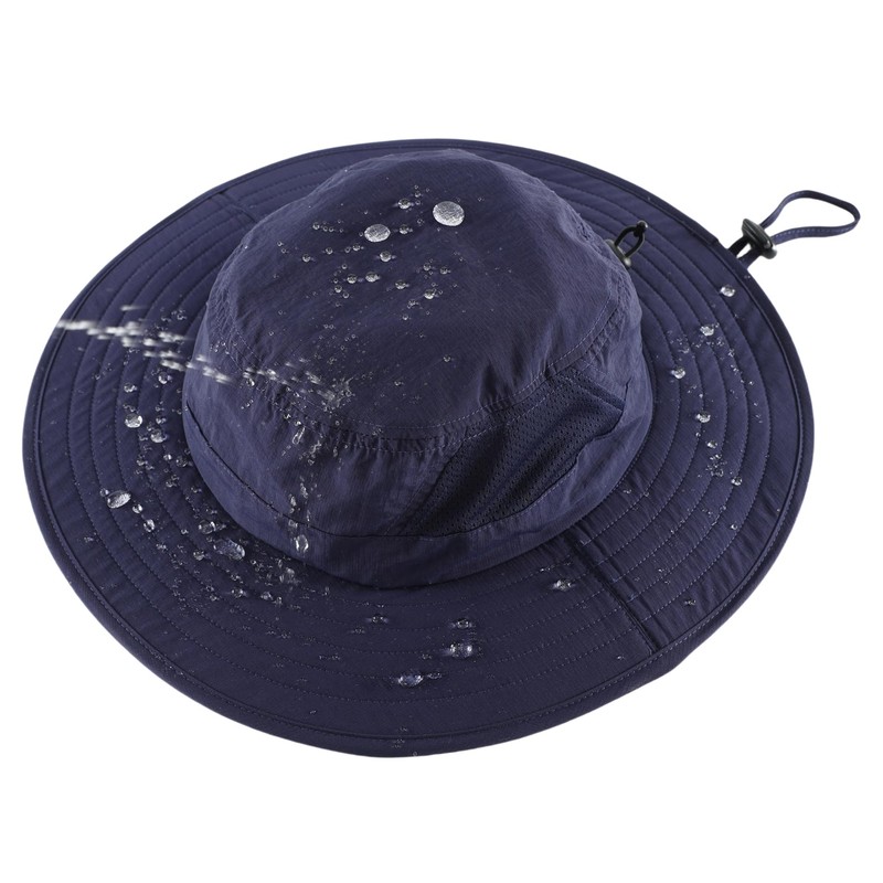 Decentron Men's Fishing Sun Hat Foldable Wide Brim Bucket Hats