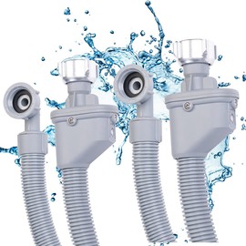 Sichler Haushaltsgeräte Aquastop Inlet Hose: Set of 2 Aquastop Hose, Washing Machine/Dishwasher, 3/4 Inch, 150 cm (Washing Machine Inlet Hose, Washing Machine Hose, Drain, Dishwasher)