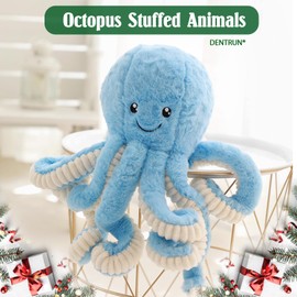 DENTRUN Octopus Stuffed Animals, Giant Octopus Plush Doll Play Toys for Kids Girls Boys Adults Birthday Xmas Halloween Present Stuffed Sea Animals Plushie, 7/16/24/32 Inches, 5 Colors