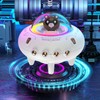 Wireless Bluetooth Speaker Cute Spaceship Shape Speaker Colorful Light Desktop
