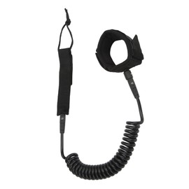 Surfboard Leash High Elasticity TPU Black Adjustable Coiled Surfing Leg Rope for Paddleboards Longboards7ft/2.13m