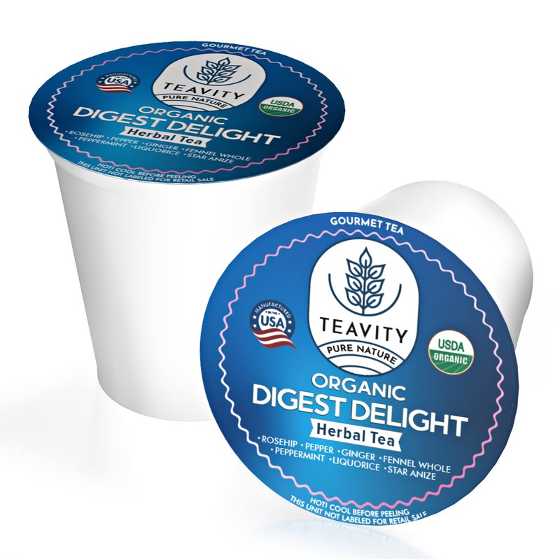 Organic Tea Pods with Ginger, Peppermint, Fennel, Licorice, & Rosehip