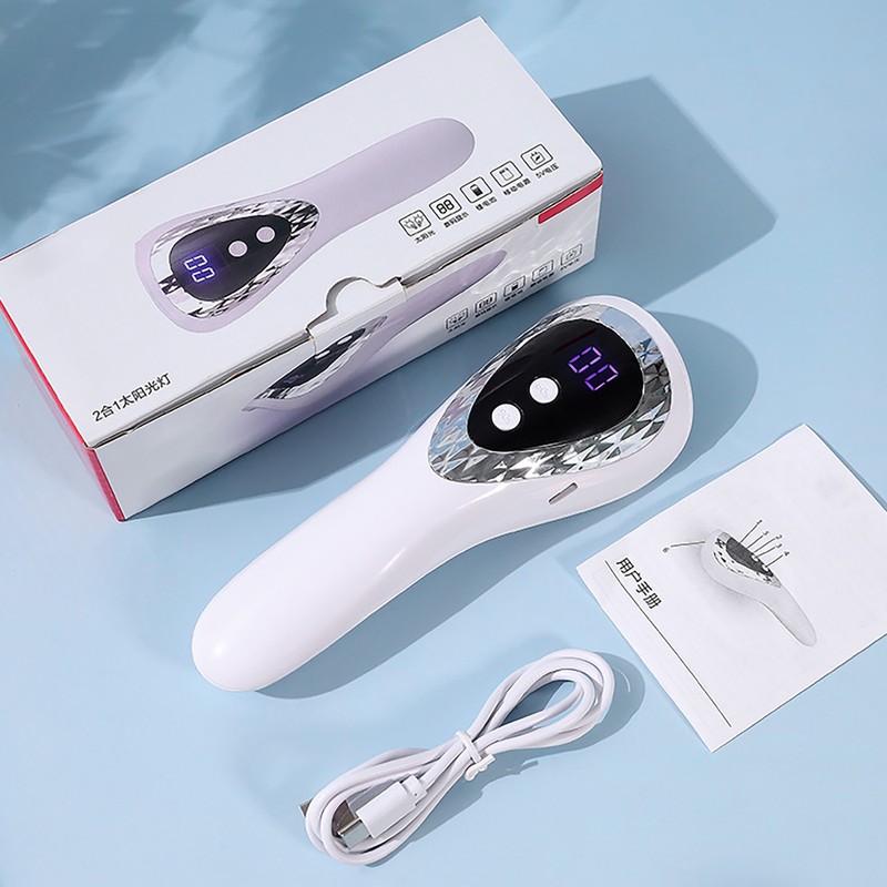 Handheld Nail Polish Dryer Quickly Drying Display Screen USB Rechargeable