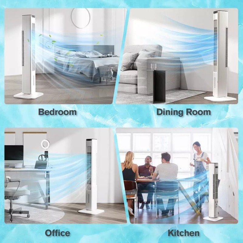 Lavpit Evaporative Portable Air Cooler Fan Humidifier w/ Filter Remote