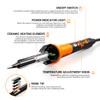 60W Adjustable Temperature Soldering Iron Kit - 9-in-1 With 5