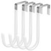 DkOvn 4/10/20 Pack Over The Door Hook, Door Hooks, White/Black