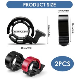 Premium Snail Bike Bell with Screwdriver, 2 Colour Options (Red/Black), Extra Loud & Clear Bicycle Bell for Mountain/Road/BMX Bikes, Weatherproof & Easy Installation