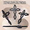 BestGiftEver Rustic Wall Cross with Horseshoe Western Design - Spiritual