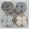 Casatessile Bathroom Lavette with Fabric Basket Set of 4 Roses