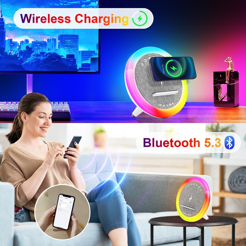 BatdTech LED Bedside Lamp with Charging Function, 3 in 1