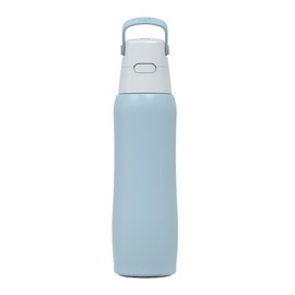Dafi Solid Steel Cold Insulated Bottle with Filter 500 ml, Blue - BPA-Free Thermos Flask Made of Stainless Steel, Drinking Bottle with Straw, Thermos Cold up to 24 Hours - Water Bottle for Sports and