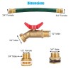 WADEO Rain Barrel Spigot, Brass Rain Barrel Quarter Turn Ball