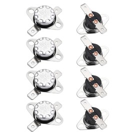 uxcell KSD301 Thermostat 40°C/104°F 10A Normal Open (N.O) Adjustable Snap Disk Temperature Switch 8 Pack Bakelite Material