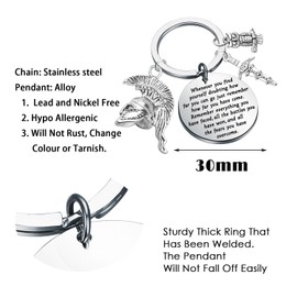 KUIYAI Greek Goddess Athena Keychain, Roman Mythology Gift, Owl of Athena Gift, Inspirational Quote (whenever athenaUK)