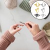 WELANE Knitting Ring, 6 PCS Adjustable Metal Open Crochet Ring