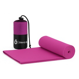 BLEND DB Compact Microfibre Sports Towel, Super Absorbent, Quick Drying - Ideal for Gym, Travel, Beach and Pool - with Carry Bag (Purple)