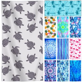 Microfiber Lightweight Thin Beach Towel Compact Sandproof Clearance Towels Quick Dry Sand Free Swim Pool Camping Blanket Travel Essentials Accessories Vacation Women Men Adults Little Gray Turtle