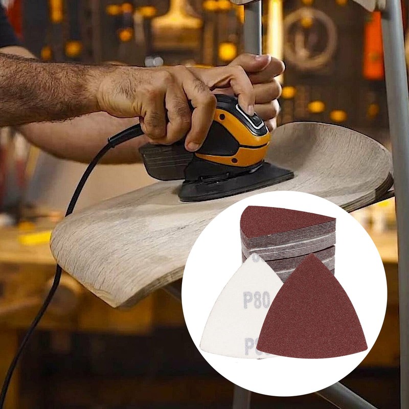 SWZHAI 120 Pcs Triangle Sanding Pads, 80 Grits Detail Sander