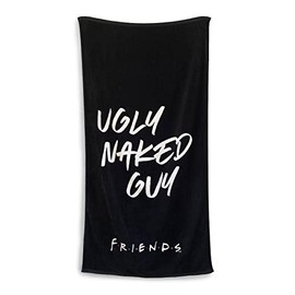 Groovy Uk Towel, Cotton, Black, One Size