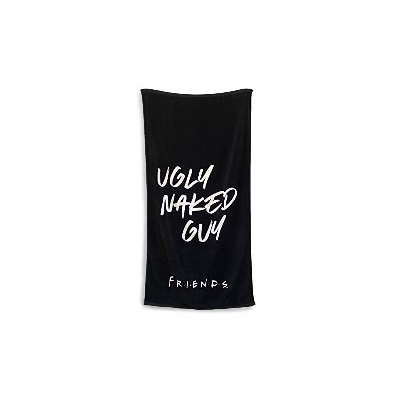 Groovy Uk Towel, Cotton, Black, One Size