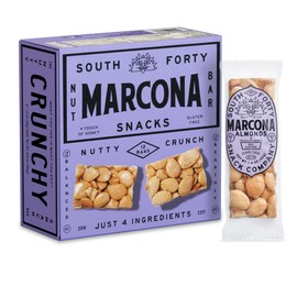 South 40 Snacks Crunchy Marcona Almond Bar, Just 4 Ingredients, Touch of Honey (40g Bar, Pack of 12)
