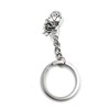 H-Customs Heart Anatomical Organ Silver Keyring Pendant, silver