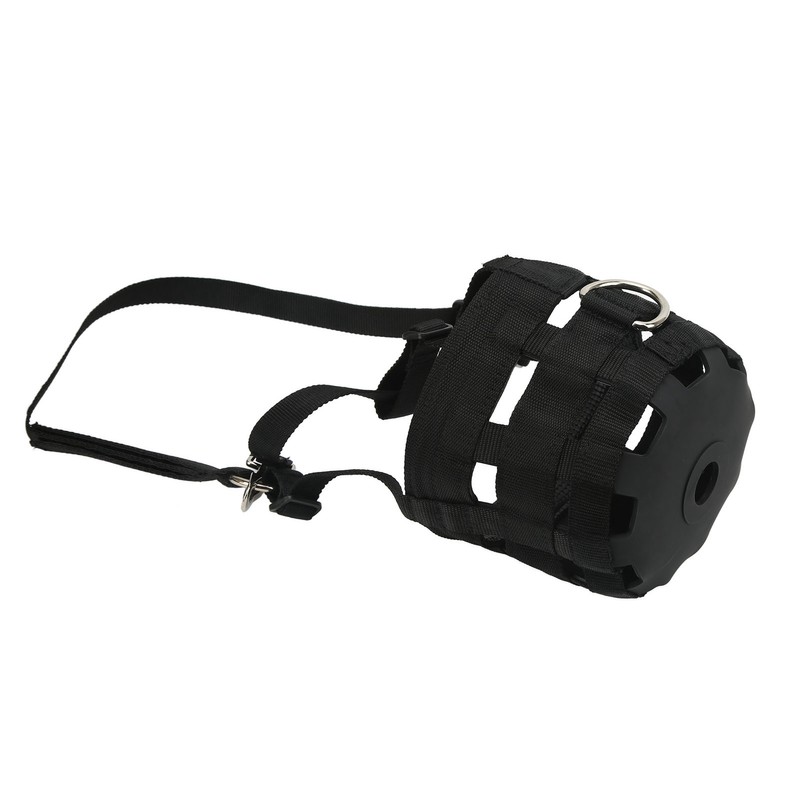 Black Horse Grazing Muzzle Easy Breathe Horse Mouth Cover with