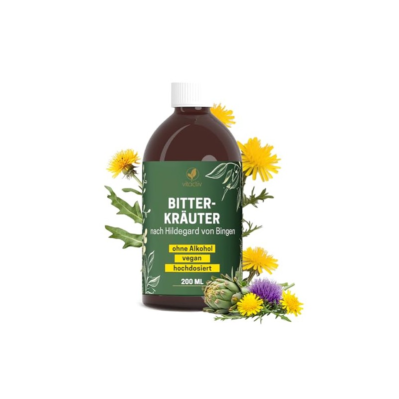 Vitactiv Bitter Herbs - Bitter Drops without Alcohol, 200 ml