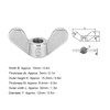 Pack of 10 M6 Wing Nuts, 304 Stainless Steel M6