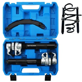 NYXOVA Coil Spring Compressor Tool, Heavy Duty Macpherson Strut Spring Compressor Tool,Ultra-Rugged Strut Spring Compressor Tool with Safety Guard,2200lb Capacity 11in Jaw Opening (Blue)