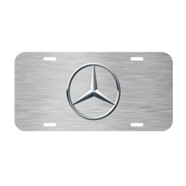 Amel Mercedes- Simulated Brushed Print Plate Vehicle License Plate Auto Car C CLA E