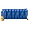 RecPro RV Exterior Shower Hose | 15' Blue Coiled Hose