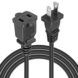 VSEER 2 Prong Extension Cord US AC 2-Prong Male and Female Power Cable SPT2 16AWG 13A/125V, USA Outlet Saver Power Extension Cord Cable Outlets for NEMA 5-15P to NEMA 5-15R (25FT, Black)