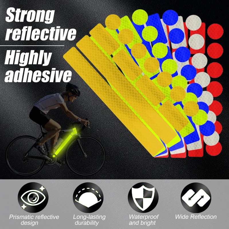 EULAPGOE Pack of 65 Reflective Stickers, Reflective Stickers for Night