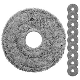 Paquete de 10 almohadillas para orejas para aspiradora y fregona para robot Roborock QV 35A/Saros 10R/Q Revo/Qrevo S/Qrevo Pro/Qrevo Plus/Qrevo Master/Qrevo Slim/Qrevo Curv/Qrevo Edge, microfibra