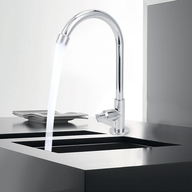 G1/2 Sink Faucet 360 Degree Rotating Stainless Steel Cold Water