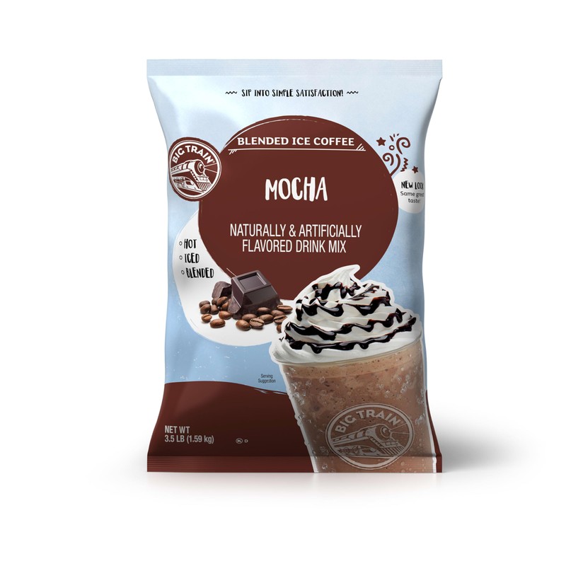 Big Train Mocha Blended Ice Coffee Beverage Mix, 3.5 Pound